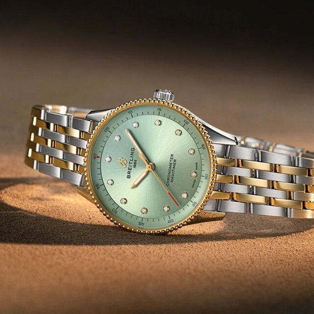 Breitling Gives the Pilot’s Watch a Gold-and-Green Makeover