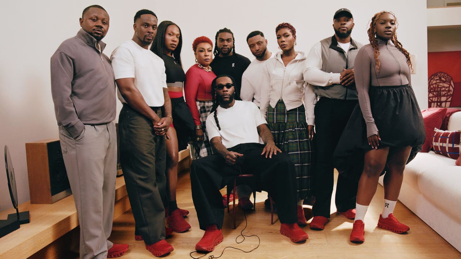Burna Boy and On Drop Their First Sneakers, in Red and White
